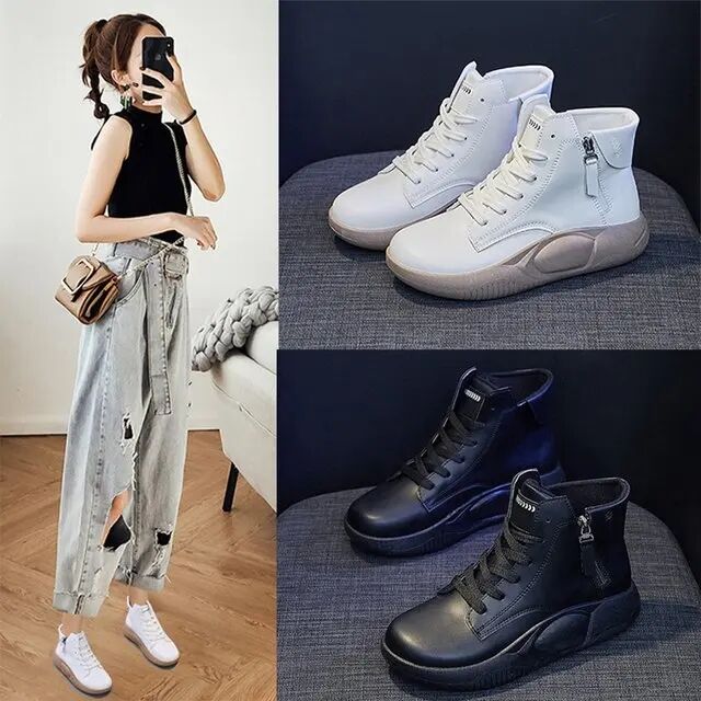 厚底高幫休閒鞋