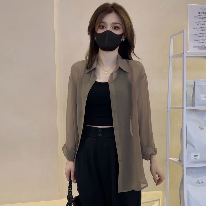 百搭防曬雪紡衫