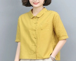 純棉麻休閒襯衫