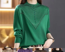 半高領外穿針織上衣