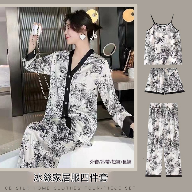 冰絲睡衣四件套