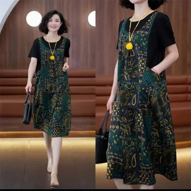 時尚圓領假兩件