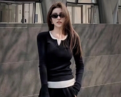 秋冬顯瘦假兩件